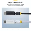 Cabo de carregamento USB-C StarTech.com de 30 cm (1 ft), 60W (3A) PD, revestimento duplo de nylon/TPE entrelaçado, cabo de carregamento USB-C robusto, cabo de carregamento para portátil USB 2.0