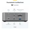 Docking station Thunderbolt 5 StarTech.com, DP/HDMI, dock para três monitores até 4K 144 Hz ou dois monitores 8K 60 Hz, 5 portas USB, carregamento de portátil 140 W