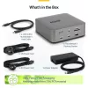 Docking station Thunderbolt 5 StarTech.com, DP/HDMI, dock para três monitores até 4K 144 Hz ou dois monitores 8K 60 Hz, 5 portas USB, carregamento de portátil 140 W
