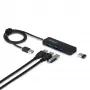 Hub USB-A de 4 portas StarTech.com, 5 Gbit/s, alimentação pelo bus, USB-A para 4x USB-A mini hub, cabo host extra longo de 61 cm, plástico PCR, hub USB portátil para secretária/portátil