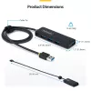 Hub USB-A de 4 portas StarTech.com, 5 Gbit/s, alimentação pelo bus, USB-A para 4x USB-A mini hub, cabo host extra longo de 61 cm, plástico PCR, hub USB portátil para secretária/portátil
