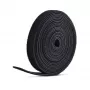 Rolo de fita adesiva de velcro StarTech.com 75 ft (22,8 m), 12,7 mm de largura, preto, abraçadeiras de cabos reutilizáveis cortáveis, fita de fixação, envoltórios de tecido ajustáveis, rolo grande
