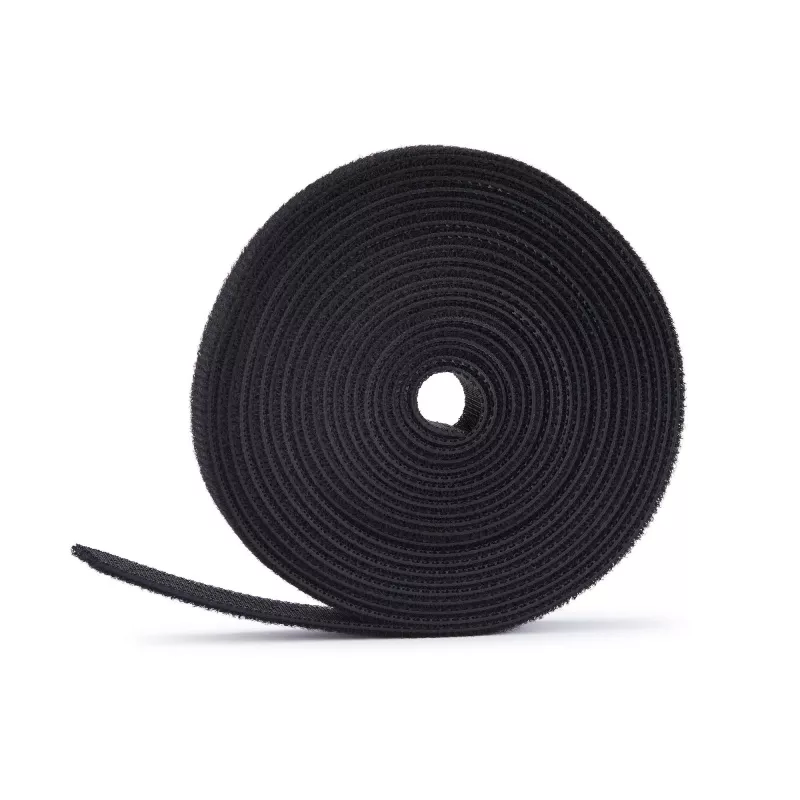 Rolo de fita adesiva de velcro StarTech.com 75 ft (22,8 m), 12,7 mm de largura, preto, abraçadeiras de cabos reutilizáveis cortáveis, fita de fixação, envoltórios de tecido ajustáveis, rolo grande