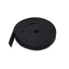 Rolo de fita adesiva de velcro StarTech.com 75 ft (22,8 m), 12,7 mm de largura, preto, abraçadeiras de cabos reutilizáveis cortáveis, fita de fixação, envoltórios de tecido ajustáveis, rolo grande
