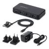 StarTech.com Hub USB-C e USB-A de 4 portas, 5Gbps, autoalimentado, cabo host USB-C e USB-A 2 em 1, 1x USB-C e 3x USB-A (1x BC 1.2), fonte de alimentação de 36W incluída