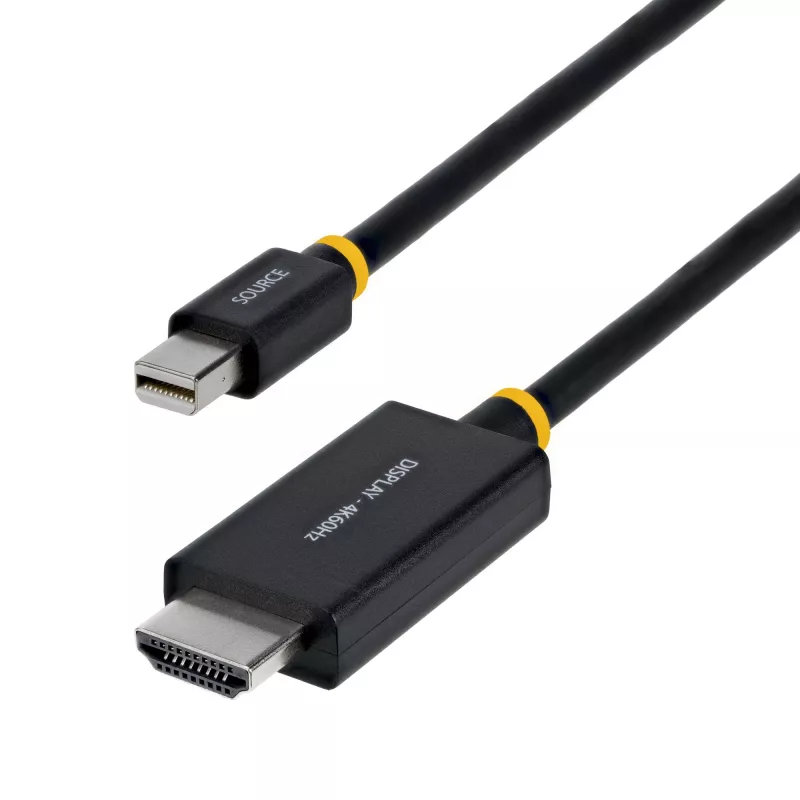 StarTech.com Cabo adaptador Mini DisplayPort para HDMI de 1 m (3 ft), 4K 60Hz com HBR3/HDCP 2.3/DPCP, MDP para HDMI 2.0, conversor de vídeo ativo, Mini DisplayPort de desktop para monitor HDMI