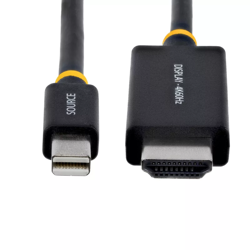 StarTech.com Cabo adaptador Mini DisplayPort para HDMI de 1 m (3 ft), 4K 60Hz com HBR3/HDCP 2.3/DPCP, MDP para HDMI 2.0, conversor de vídeo ativo, Mini DisplayPort de desktop para monitor HDMI