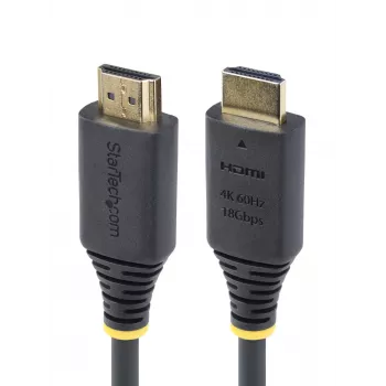 StarTech.com Cabo HDMI High Speed Premium certificado de 2,4 m, 4K 60Hz/1440p 144Hz, HDR10/HDCP 2.2/ARC, 18Gbit/s, cabo HDMI 2.0 UHD para TV/monitor/ecrã, revestimento TPE