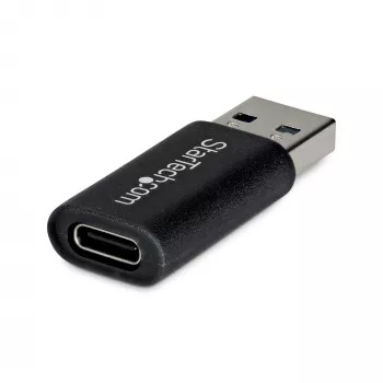 StarTech.com Adaptador USB-A para USB-C, conversor de ficha USB-A para conector fêmea USB-C, USB 10Gbps, 5V 900mA, adaptador USB para USB-C para carregadores/hubs USB-A