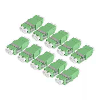 StarTech.com Acoplador LC para LC pack de 10, acoplador de fibra ótica LC OS2 monomodo com formato SC sem flange, adaptador LC/APC duplex