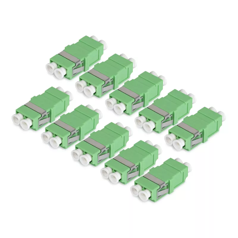 StarTech.com Acoplador LC para LC pack de 10, acoplador de fibra ótica LC OS2 monomodo com formato SC sem flange, adaptador LC/APC duplex