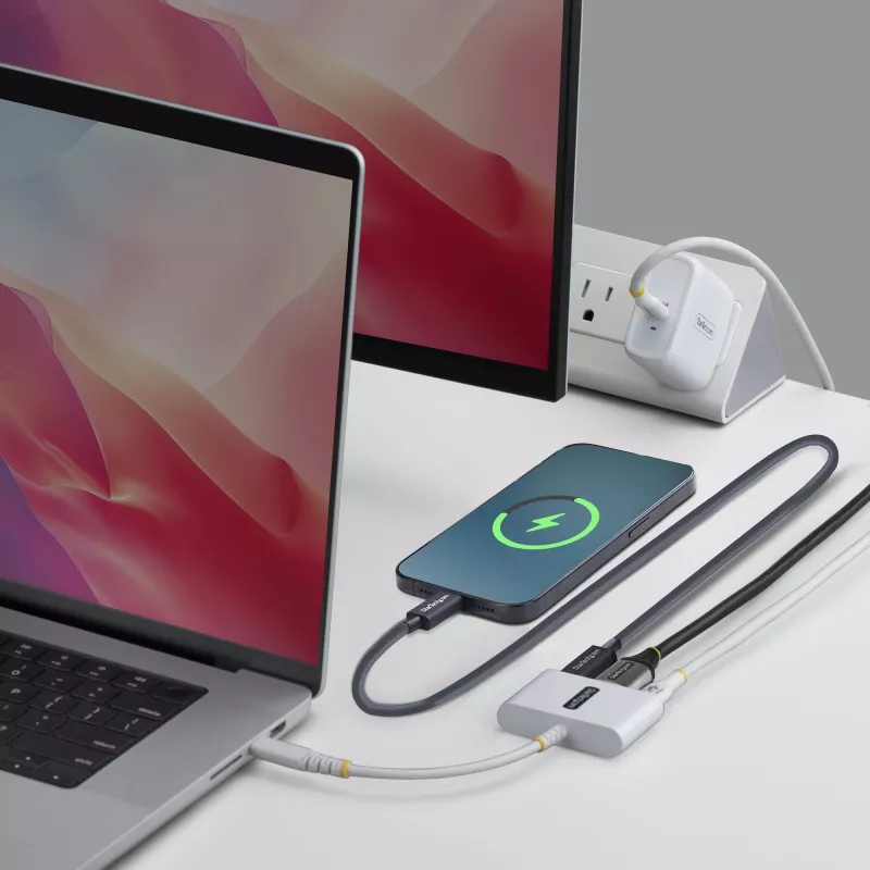 StarTech.com Adaptador multiporta USB-C para HDMI com carregamento PD de 140W, HDMI 4K 60Hz, hub USB 5Gbit/s, mini-dock para MacBook / Dell / Thinkpad / HP / iPad / tablets