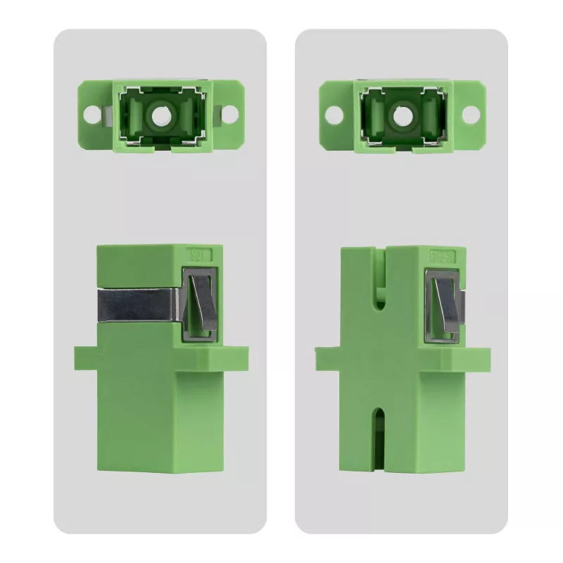 StarTech.com Acoplador SC para SC pack de 10, acoplador de fibra ótica SC OS2 monomodo com flange, adaptador SC/APC simplex
