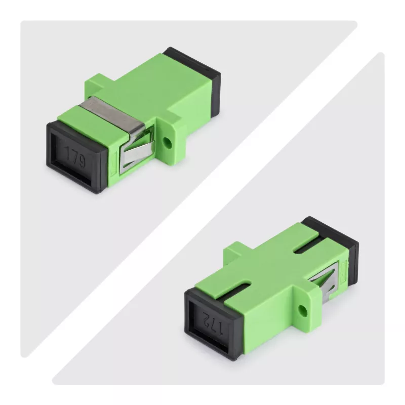 StarTech.com Acoplador SC para SC pack de 10, acoplador de fibra ótica SC OS2 monomodo com flange, adaptador SC/APC simplex