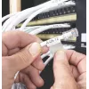 DYMO XTL Marcação de fios/cabos laminada | 21 mm x 39 mm | Preto sobre branco