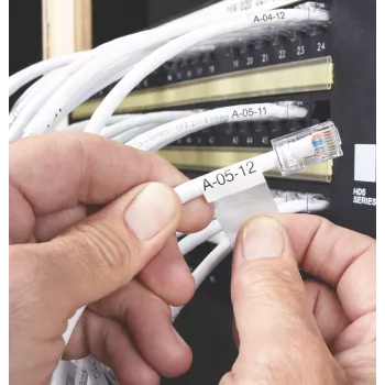 DYMO XTL Marcação de fios/cabos laminada | 21 mm x 39 mm | Preto sobre branco