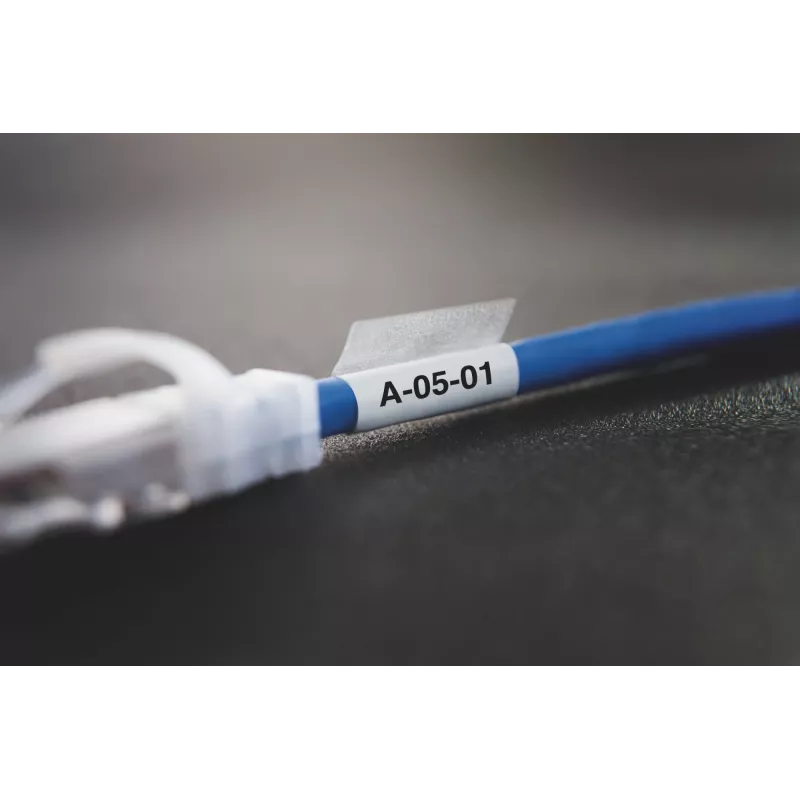 DYMO XTL Marcação de fios/cabos laminada | 21 mm x 39 mm | Preto sobre branco