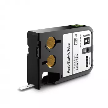 DYMO XTL Tubos de etiquetas termorretráteis | 6 mm x 2,7 m | Preto sobre branco