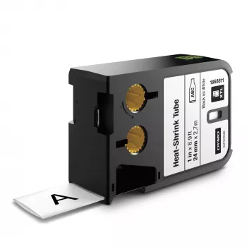 DYMO XTL Etiquetas termorretráteis | 24 mm x 2,7 m | Preto sobre branco