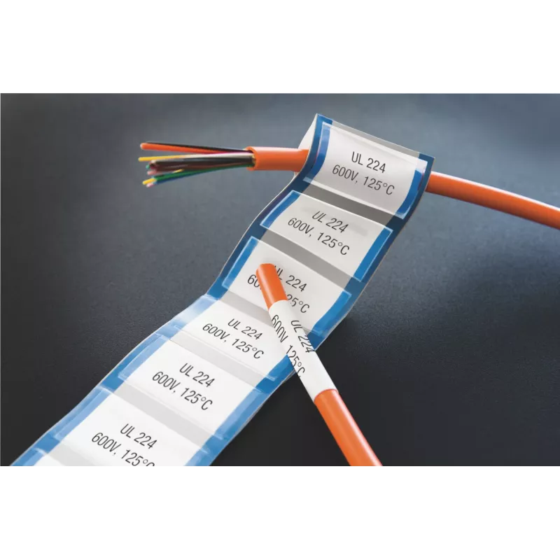 DYMO XTL Etiquetas termorretráteis | 24 mm x 2,7 m | Preto sobre branco