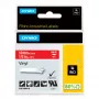 DYMO Rhino Etiquetas de vinil industriais | 12 mm x 5,5 m | Impressão branca sobre vermelho | Autocolante | para impressoras de etiquetas LabelManager e Rhino