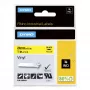 DYMO Rhino Etiquetas de vinil industriais | 24 mm x 5,5 m | Impressão preta sobre amarelo | Autocolante | para impressoras de etiquetas LabelManager e Rhino