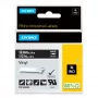 DYMO Rhino Etiquetas de vinil industriais | 12 mm x 5,5 m | Impressão branca sobre preto | Autocolante | para impressoras de etiquetas LabelManager e Rhino