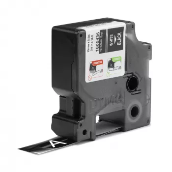 DYMO Rhino Etiquetas de vinil industriais | 19 mm x 5,5 m | Impressão branca sobre preto | Autocolante | para impressoras de etiquetas LabelManager e Rhino