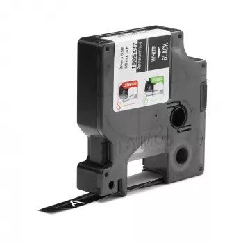 DYMO Rhino Etiquetas de vinil industriais | 9 mm x 5,5 m | Impressão branca sobre preto | Autocolante | para impressoras de etiquetas LabelManager e Rhino