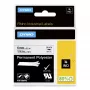 DYMO Rhino Etiquetas de poliéster permanentes industriais | 6 mm x 5,5 m | Impressão preta sobre branco | Autocolante | para impressoras de etiquetas Rhino e LabelManager
