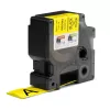 DYMO Rhino Tubos de etiquetas termorretráteis para cabos industriais | 24 mm x 1,5 m | Impressão preta sobre amarelo | para impressoras de etiquetas Rhino