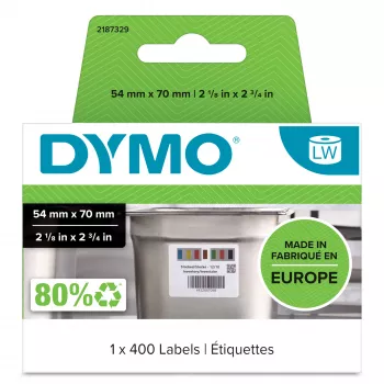 DYMO Authentic LabelWriter Etiquetas para rotação de stock para a indústria alimentar | 54 mm x 70 mm | 400 etiquetas autocolantes com código de cores | Para impressoras de etiquetas LabelWriter