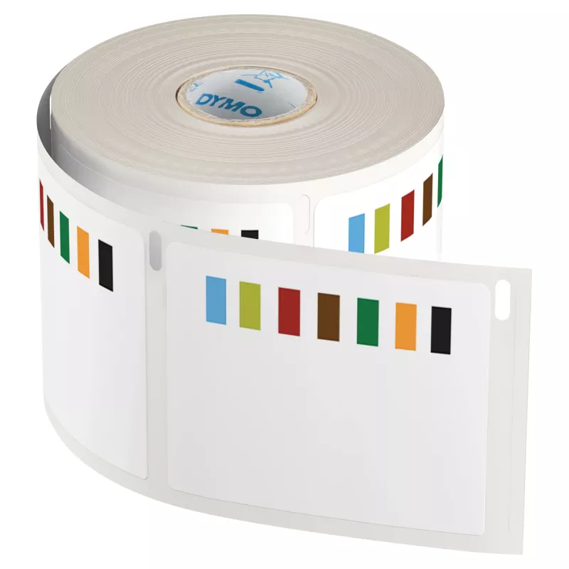 DYMO Authentic LabelWriter Etiquetas para rotação de stock para a indústria alimentar | 54 mm x 70 mm | 400 etiquetas autocolantes com código de cores | Para impressoras de etiquetas LabelWriter