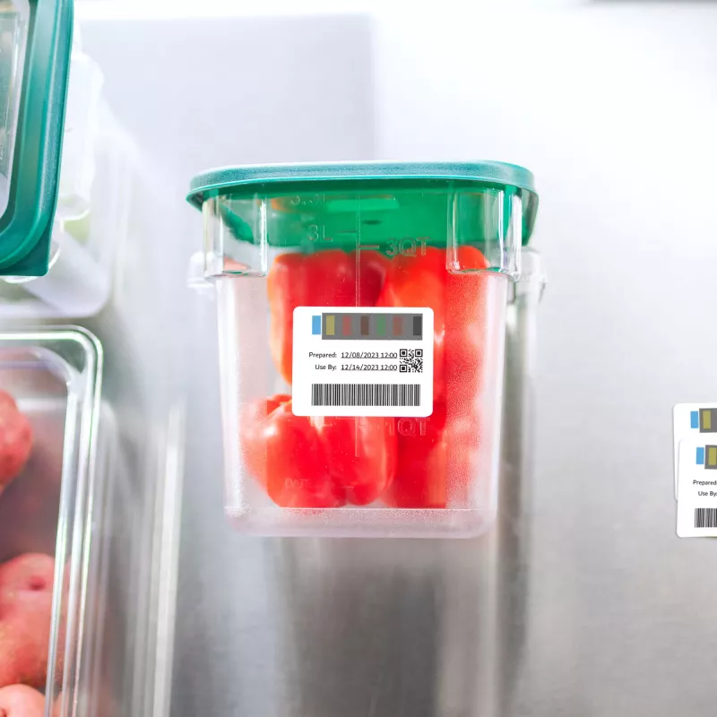 DYMO Authentic LabelWriter Etiquetas para rotação de stock para a indústria alimentar | 54 mm x 70 mm | 400 etiquetas autocolantes com código de cores | Para impressoras de etiquetas LabelWriter