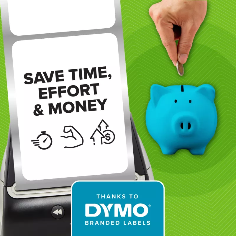 DYMO Authentic LW Etiquetas de preços 2-Up | 10 mm x 19 mm | Etiquetas para impressoras de etiquetas LabelWriter | 1 rolo com 1500 etiquetas de preços autocolantes