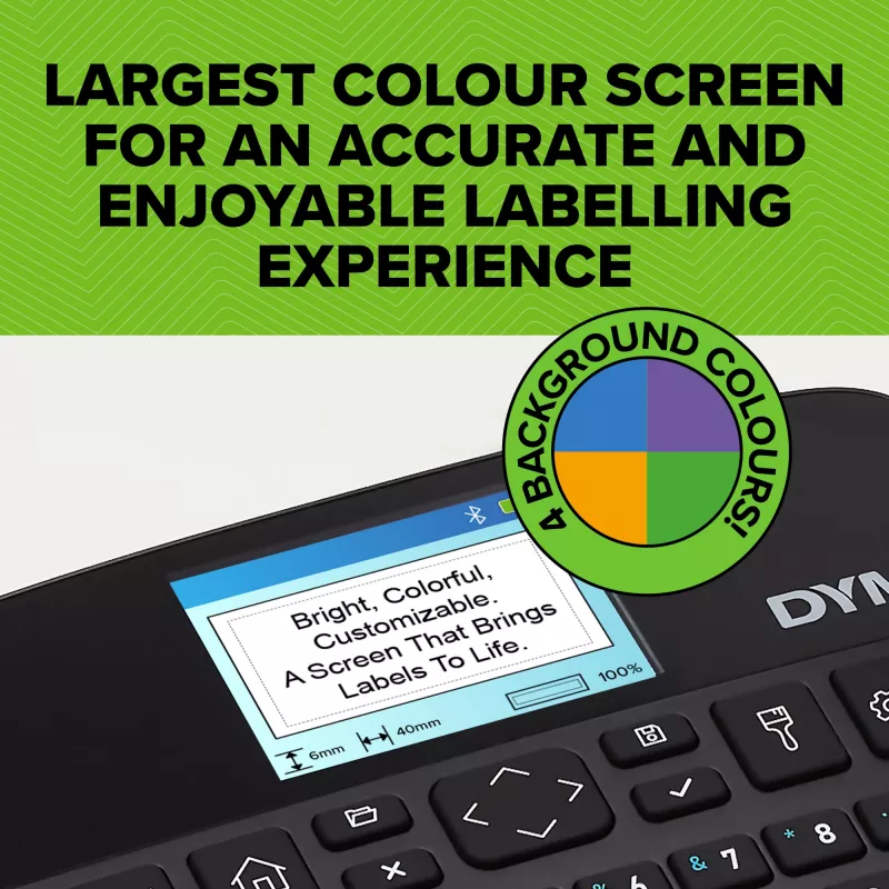 DYMO LabelManager Executive 640 CB Impressora de etiquetas portátil | Etiquetadora compacta com teclado QWERTY | Conectividade Bluetooth e USB | Compatível com etiquetas D1 standard e resistentes