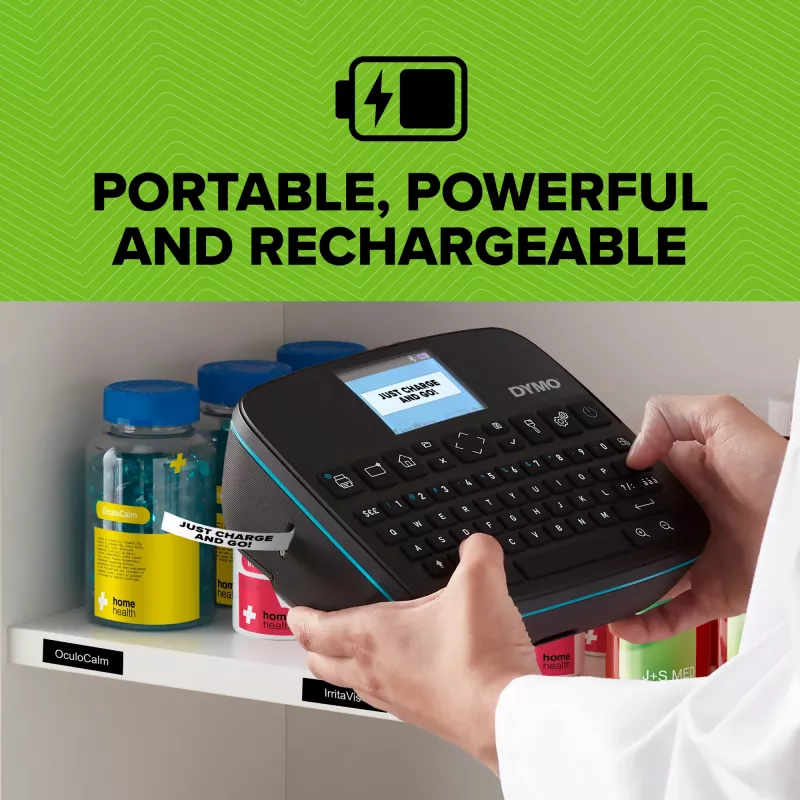 DYMO LabelManager Executive 640 CB Kit de impressora de etiquetas portátil com bolsa de transporte e 3 cassetes de etiquetas | Impressora de etiquetas QWERTY compacta | Conectividade Bluetooth e USB | Compatível com etiquetas D1