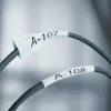 Tubos de etiquetas DYMO Rhino Industrial Heat-Shrink para cabos | 6 mm x 1,5 m | Impressão preta sobre branco | para etiquetadoras Rhino