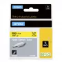 Etiquetas termorretráteis DYMO Rhino Industrial para cabos | 6 mm x 1,5 m | Preto sobre amarelo | para impressoras de etiquetas Rhino