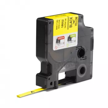 Etiquetas termorretráteis DYMO Rhino Industrial para cabos | 6 mm x 1,5 m | Preto sobre amarelo | para impressoras de etiquetas Rhino