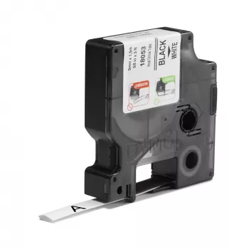 Tubos de etiquetas termorretráteis DYMO Rhino Industrial para cabos | 9 mm x 1,5 m | Impressão preta sobre branco | para impressoras de etiquetas Rhino