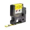 Tubos de etiquetas DYMO Rhino Industrial Heat-Shrink para cabos | 12 mm x 1,5 m | Preto sobre amarelo | para impressoras de etiquetas Rhino