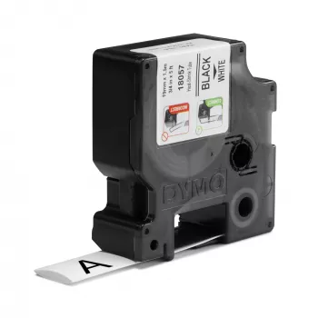 Tubos de etiquetas termorretráteis DYMO Rhino Industrial para cabos | 19 mm x 1,5 m | Impressão preta sobre branco | Autoadesivas | para impressoras de etiquetas Rhino