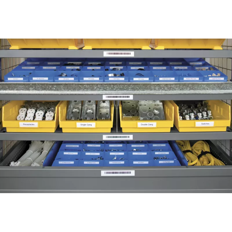 Etiquetas de vinil DYMO Rhino Industrial | 12 mm x 5,5 m | Impressão preta sobre laranja | Autoadesivas | para impressoras de etiquetas Rhino e LabelManager