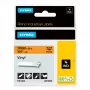 Etiquetas de vinil DYMO Rhino Industrial | 19 mm x 5,5 m | Impressão preta sobre laranja | Autoadesivas | para impressoras de etiquetas Rhino e LabelManager