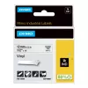 Etiquetas de vinil DYMO Rhino Industrial | 12 mm x 5,5 m | Impressão preta sobre branco | Autoadesivas | para impressoras de etiquetas Rhino e LabelManager