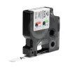 Etiquetas DYMO Rhino Industrial de poliéster permanente | 12 mm x 5,5 m | Impressão preta sobre branco | Autoadesivas | para impressoras de etiquetas Rhino e LabelManager