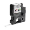 Etiquetas DYMO Rhino Industrial de poliéster permanente | 12 mm x 5,5 m | Impressão preta sobre branco | Autoadesivas | para impressoras de etiquetas Rhino e LabelManager