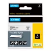 Etiquetas DYMO Rhino Industrial de nylon flexível | 12 mm x 3,5 m | Impressão preta sobre branco | Autoadesivas | para impressoras de etiquetas Rhino e LabelManager