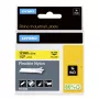 Etiquetas DYMO Rhino Industrial de nylon flexível | 12 mm x 3,5 m | Impressão preta sobre amarelo | Autoadesivas | para impressoras de etiquetas Rhino e LabelManager